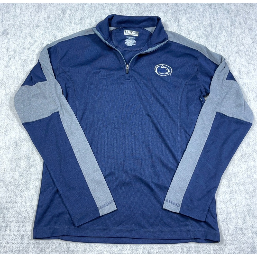 Penn State Nittany Lions Sweater Men Medium Pullover Quarter 1/4 Zip‎ Wicking